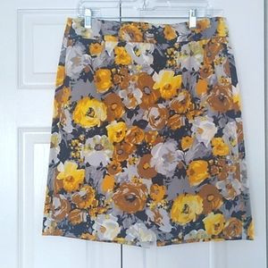 J. Crew floral print skirt size 12